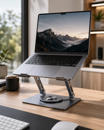 Soporte Giratorio 360° Premium para Laptop y Tablet