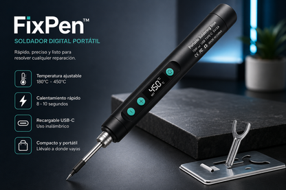 FixPen™ Soldador Digital Portátil Recargable USB-C