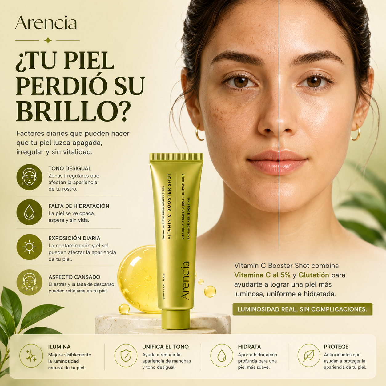 Arencia Vitamin C Booster Shot 30 ml – Luminosidad e Hidratación