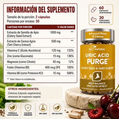 Uric Acid Purge™ 60 Cápsulas | Apoyo para el Equilibrio del Ácido Úrico