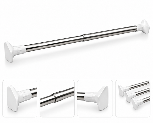 Barra Plegable Expandible Ropa Baño