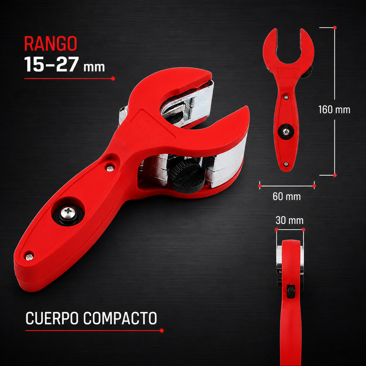 Cortatubos Compacto de Precisión 15–27 mm