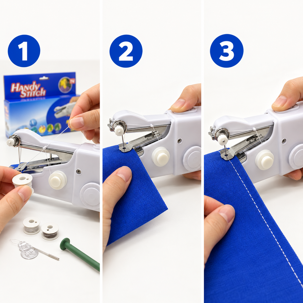Guía de uso de Handy Stitch en tres pasos