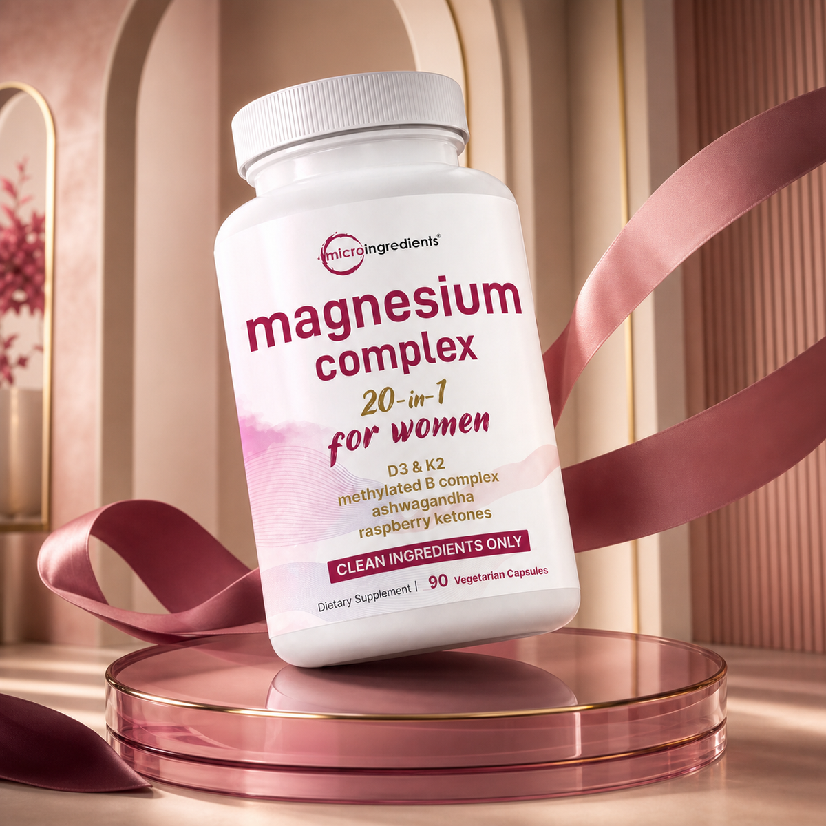 Frasco Magnesium Complex 20-en-1 para mujeres